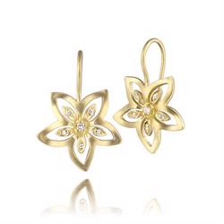 SweetHearts gold plated silver earrings by Izabel Camille